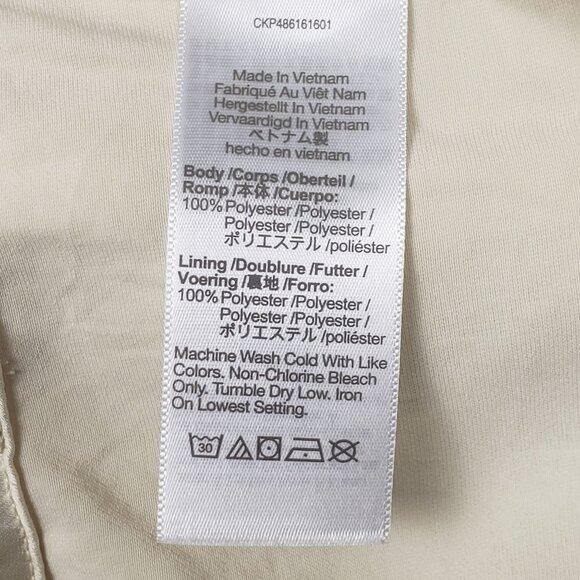 Madewell Pintucked Slim Pull-On Pants in Satin Women's Size PM Cream Cake Batter - Picture 11 of 16